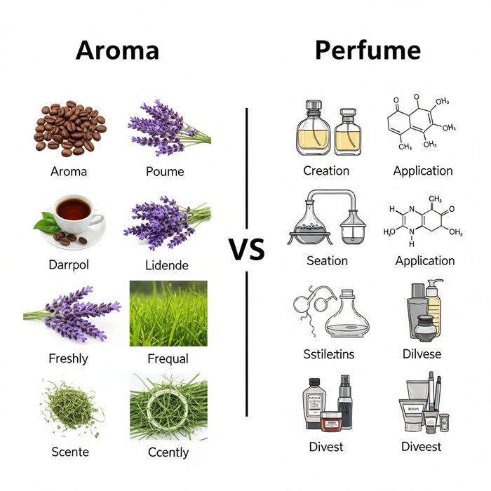 diferença entre aroma e perfumes